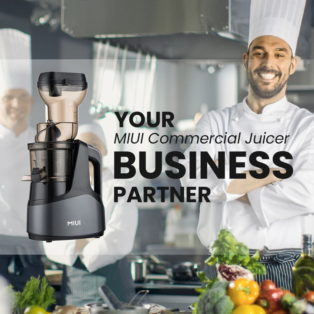 MIUI Original Juicer Commercial Juice Extractor Screw Cold Press Electric Slow Juicer Machine Flagship Easy-Clean Free 3 Filters