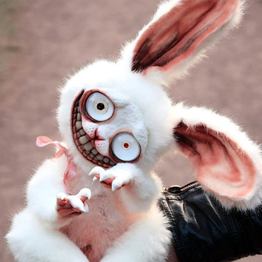 Halloween Bunny Plush Toy Gothic Home Decor Stuffed Animal Scary Rabbit Horror Doll Kids Toys Birthday Gift Popular Toys 2023