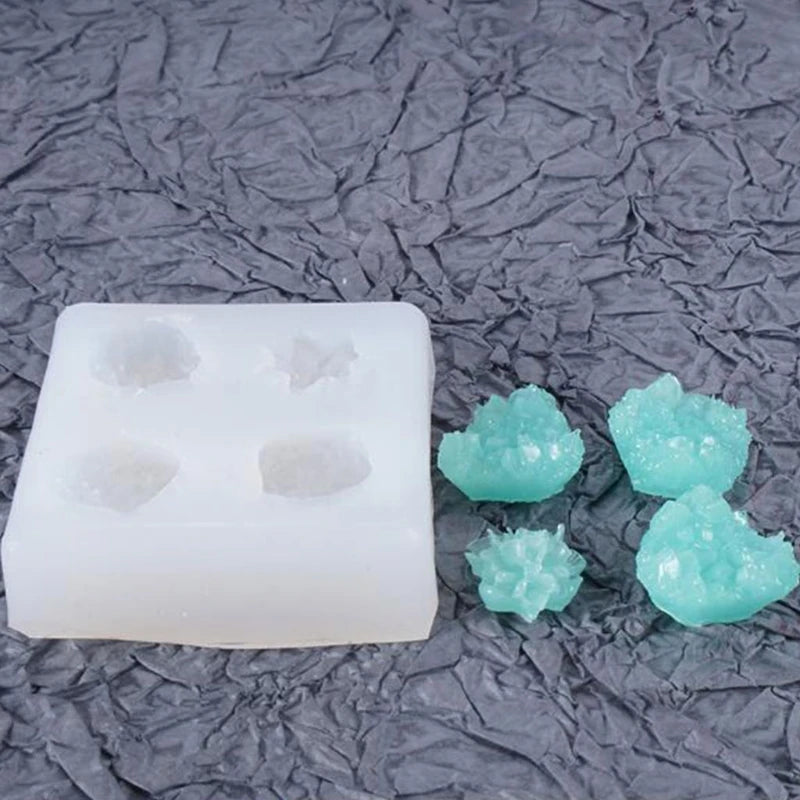 Crystal Cluster Mold Resin Simulation Original Stone UV Epoxy Resin Mold Handmade Decorations Crystal Stone Casting Mold