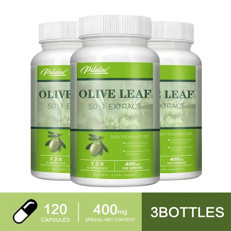 Olive Leaf Extracts Capsules - 40% Oleuropein - Supports Cardiovascular Health, Immune Health, Antioxidant