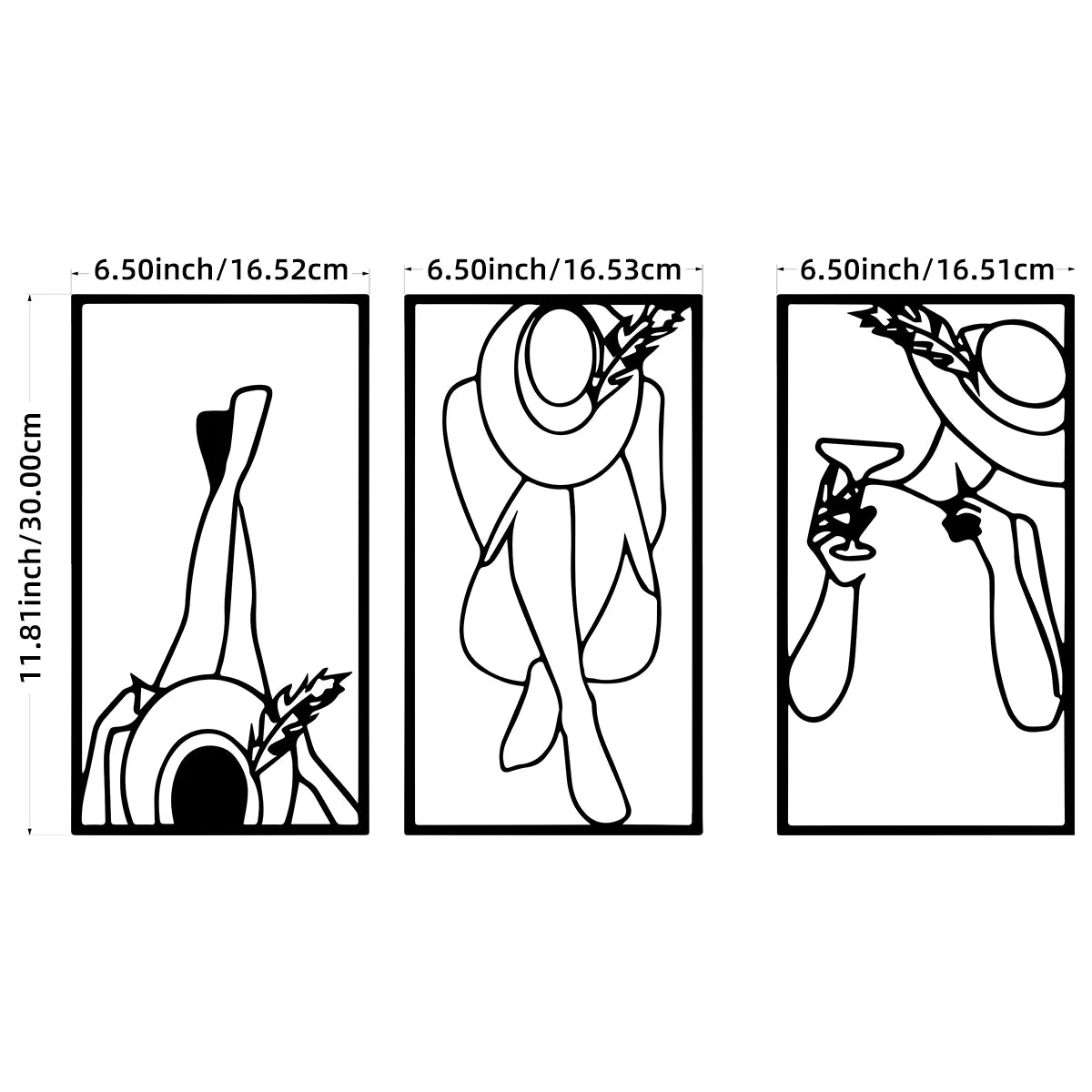 3PC Minimalist Abstract Women Wall Art Line Art Wall Art Decoration Single Line Women Home Hanging Wall Art Decoration