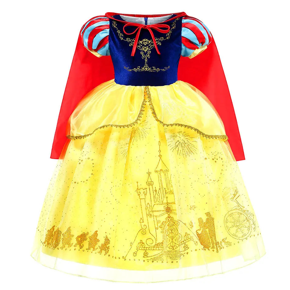 Snow White Costume For Girls Halloween Cosplay Disguise Princess Clothes Snow White Vestidos Party Dress