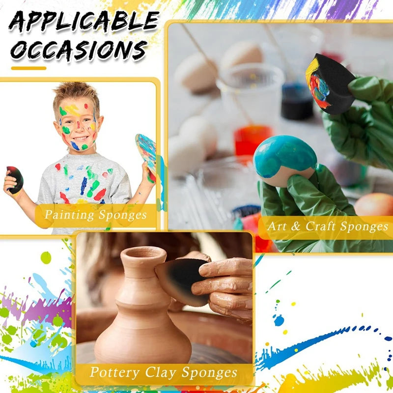 Face Paint Sponges Face Painting Black Sponges High Density For Art Work And Body Paint