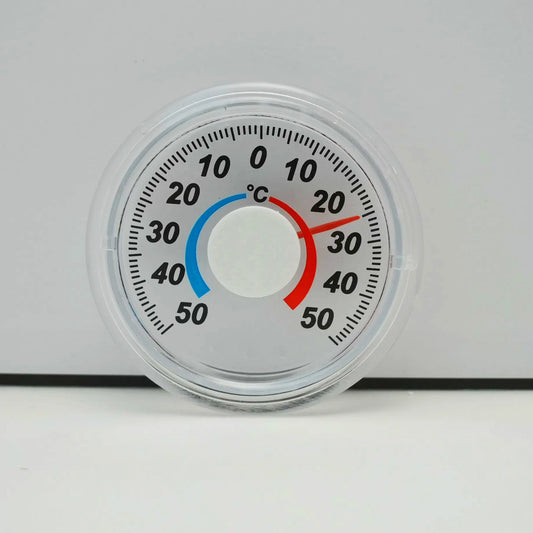 Household Pointer Thermometer, Portable Transparent Plastic Thermometer Circular Refrigerator Thermometer Temperature