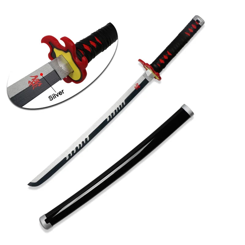 80cm Demon Slayer Katana Sanemi Kyoujurou Anime Toy Sword Role-playing Weapons Halloween Gifts Original Pattern 1:1 Restoration