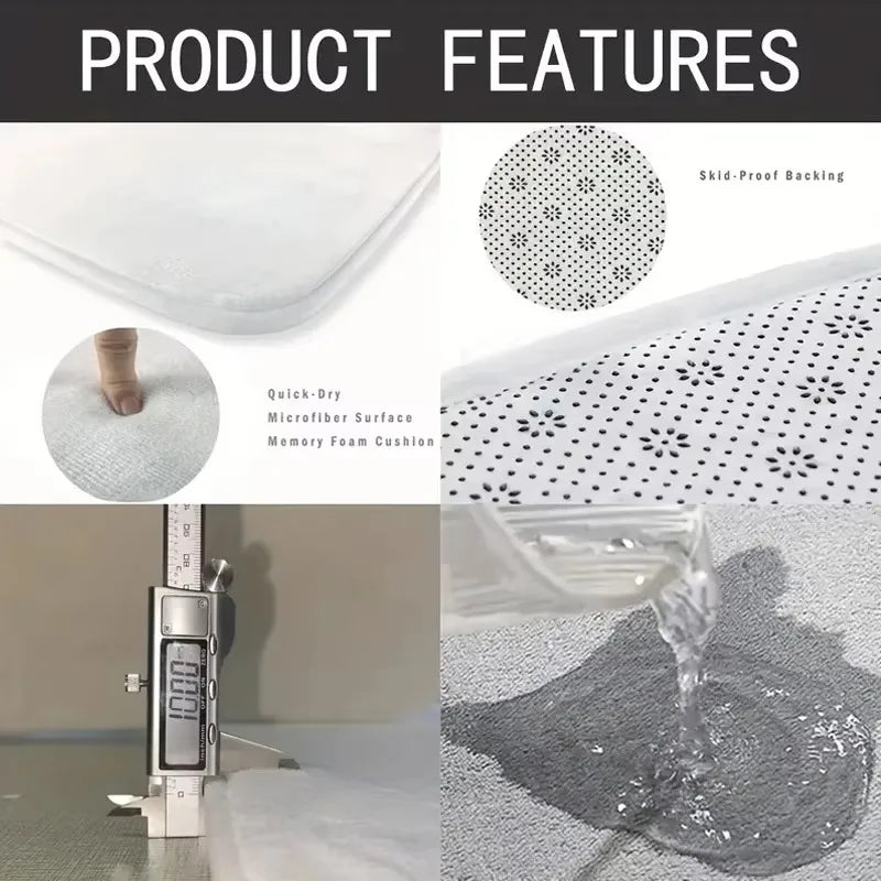 Doormat Non-slip Welcome Mat Sides Easy To Clean Floor Rugs Indoor Outdoor Home Decor Washable Rugs Area Rugs