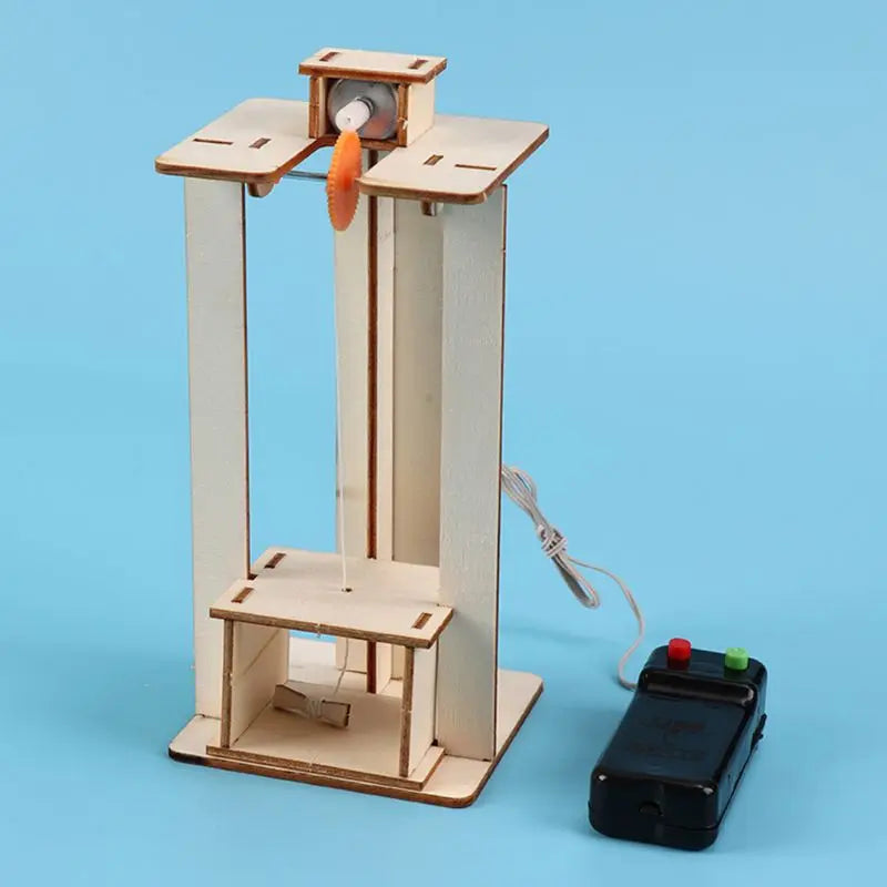 Children's Puzzle Toys Science Experiment Puzzle Kit Creative Education DIY Electric Elevator Lift Model School Teaching Aids