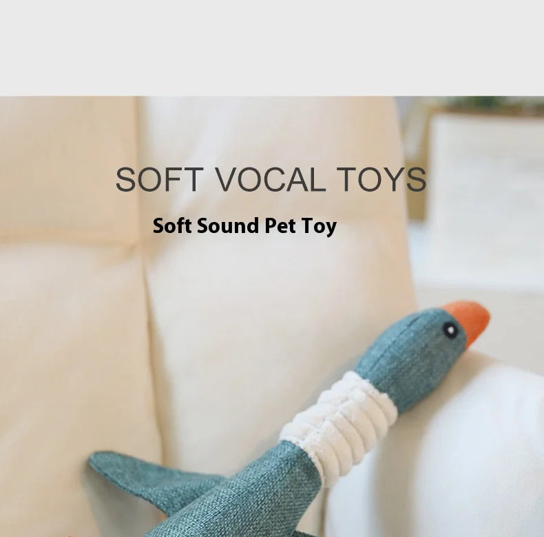 Dogs bite geese with their mouths, making sounds, playing fish, biting pets, cleaning teeth, interactive training for pets Whole