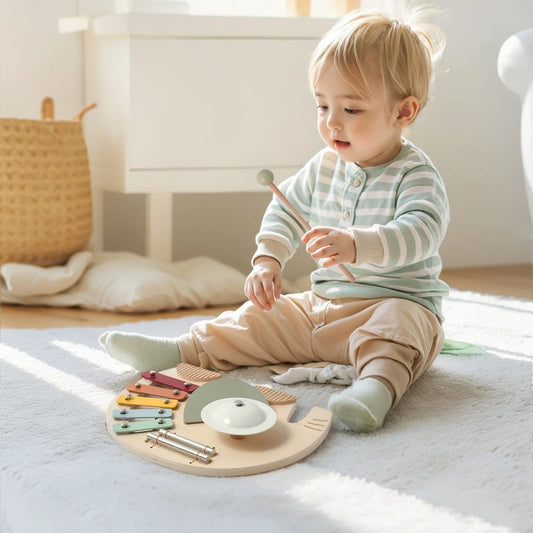 Wooden Elephant Xylophone Toy for Kids