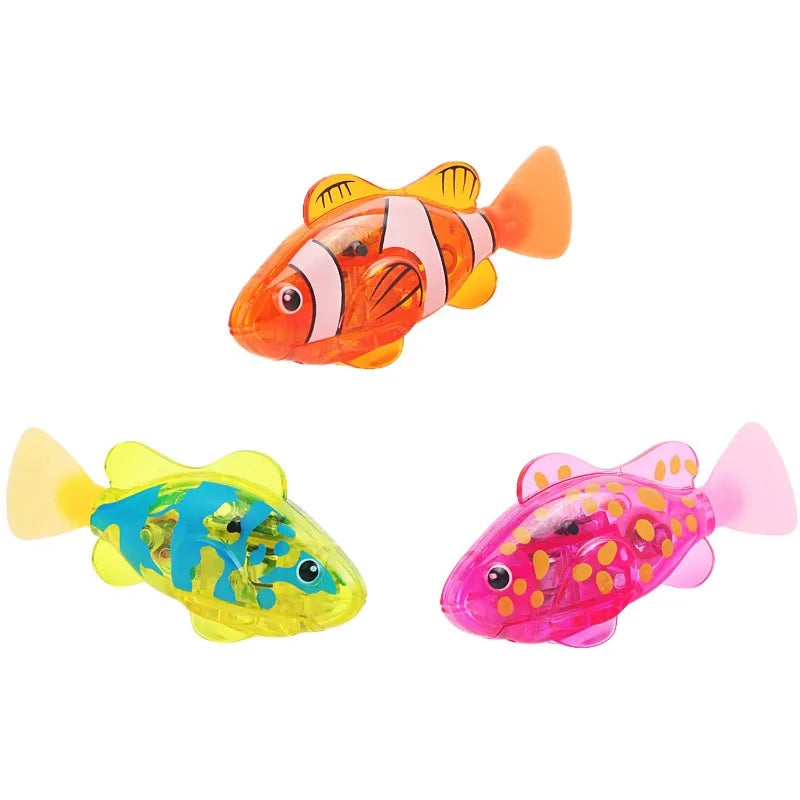 Children's Electronic Toys Can Swim In Water With Colorful Fish And Nostalgic Flip Imitation Mobile Phone Girl Gift