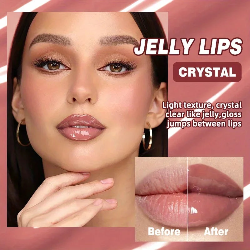 Colored lip gloss, liquid hydrating and moisturizing, light and shiny lip balm, water gloss lip glaze moisturizing lip milk.