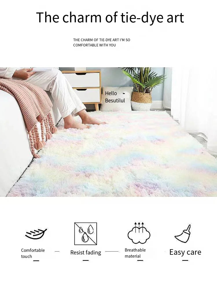 VIKAMA Fluffy Rugs Shaggy Bedroom Area Rugs Shaggy Non-Slip Rugs, Machine Washable Soft Shaggy Rugs Modern Soft Plush Rugs