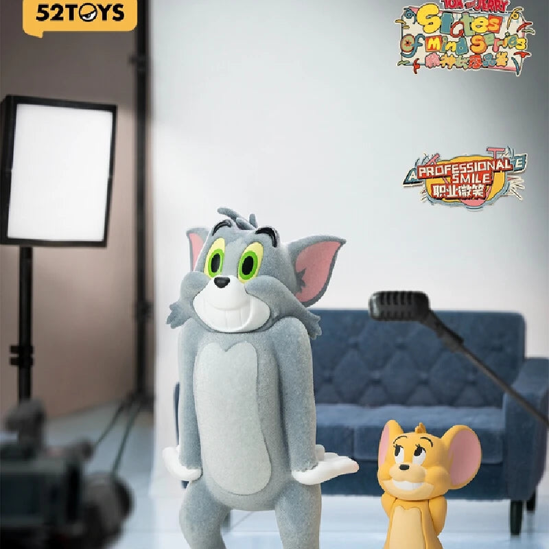 Original 52toys Tom - Jerry Mental State Tasting Blind Box Handmade Desktop Ornament Scene Building Props Toys Gifts Mystery Box