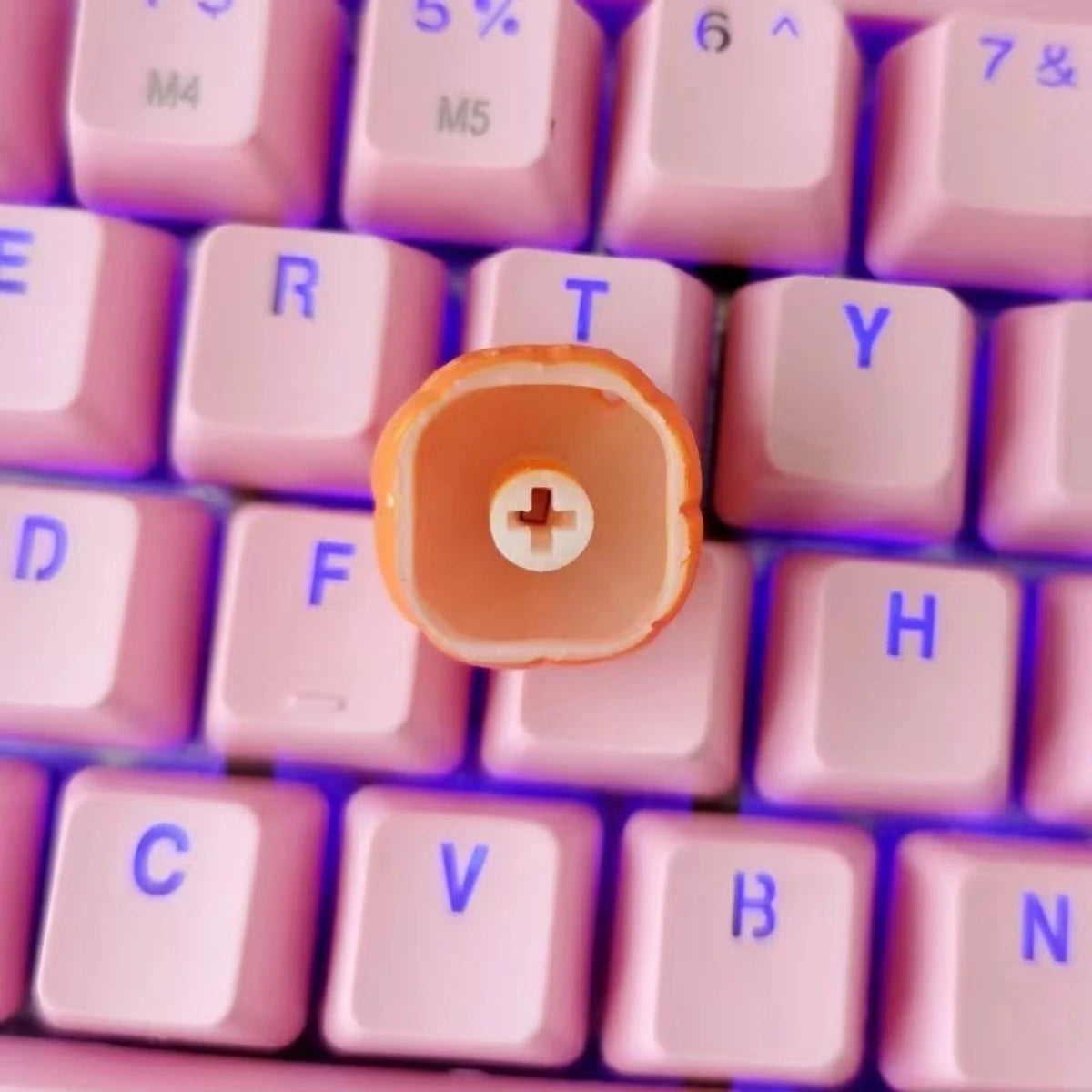 1Pcs Hot Sale Translucent Halloween Pumpkin Keycaps - Enhance Your Mechanical Keyboard Look! Accessories