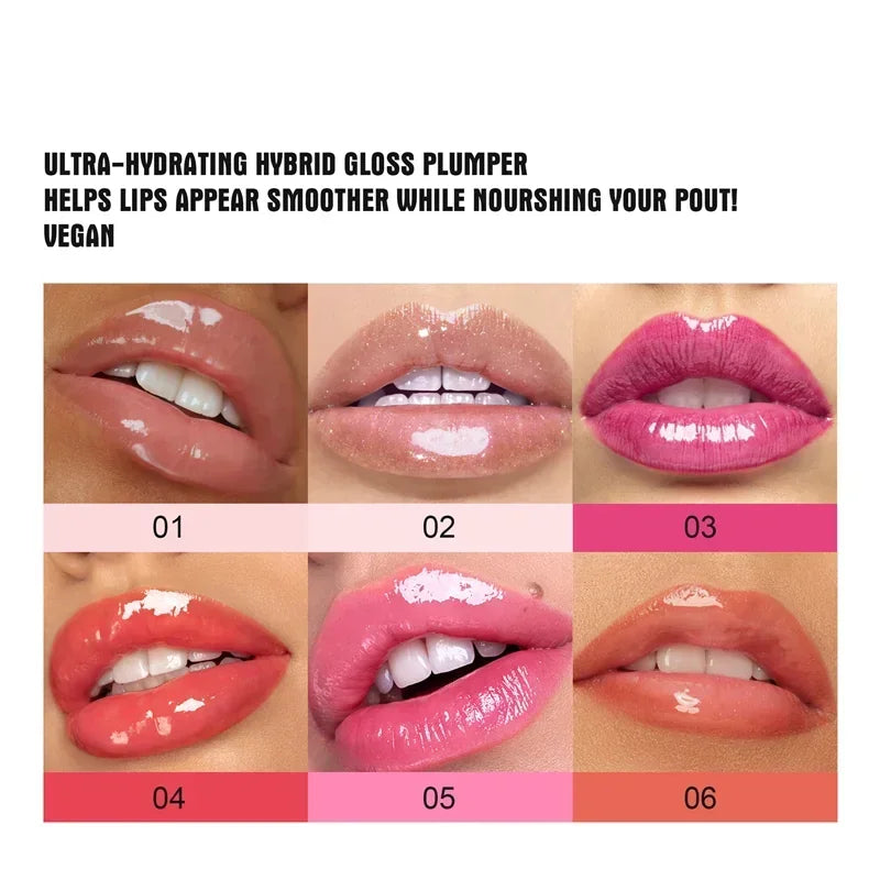 Lip Plumping Booster Lasting Sexy Plumper Glitter Red Nude Lipstick Liquid Waterproof Moisturize Oil Lipgloss Makeup Lip Care