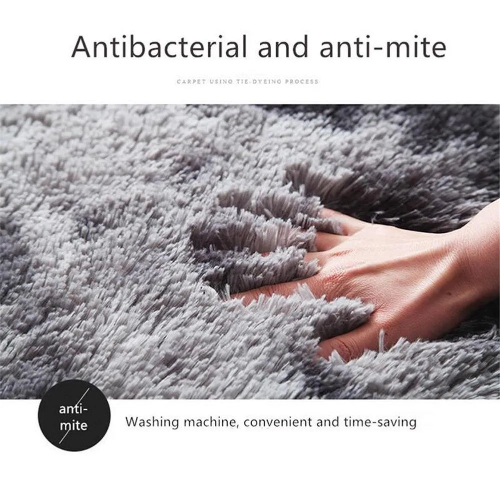 Circle Round Shaggy Rug Living Room Bedroom Carpet Floor Mat Anti-Skid Floor Soft Solid Large Carpets