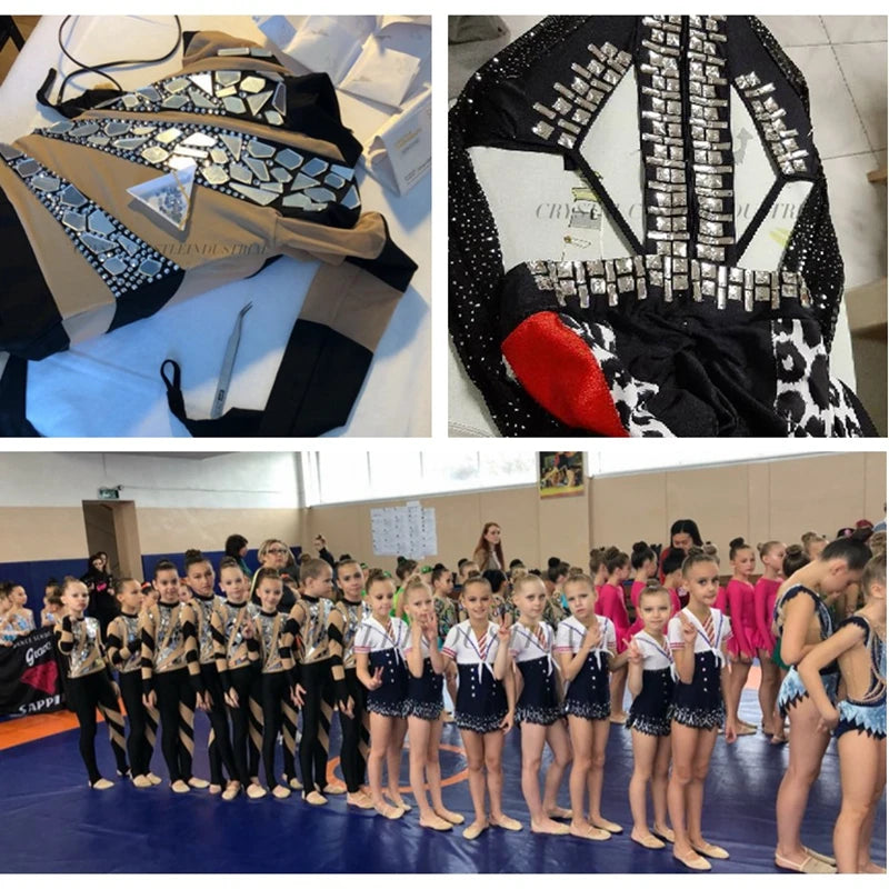 Crystal Castle Shiny Big Size Acrylic Holes Mirror Stones Sew On Strass Latin Dress Dance Wears Flat Rhinestones for Clothing