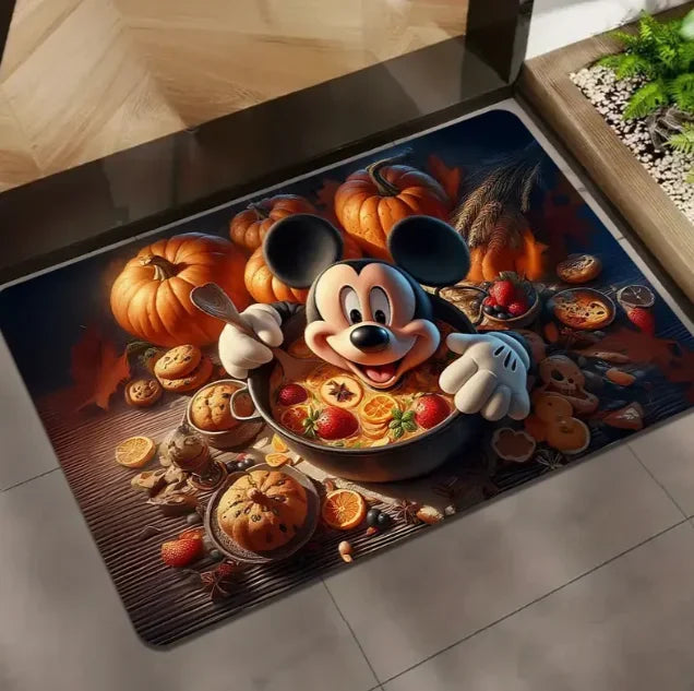 Halloween Pumpkin with Terrifying Face Door Mat Front Door Entrance Inch Welcome Mat for Garden Terrace Home Porch Decoration