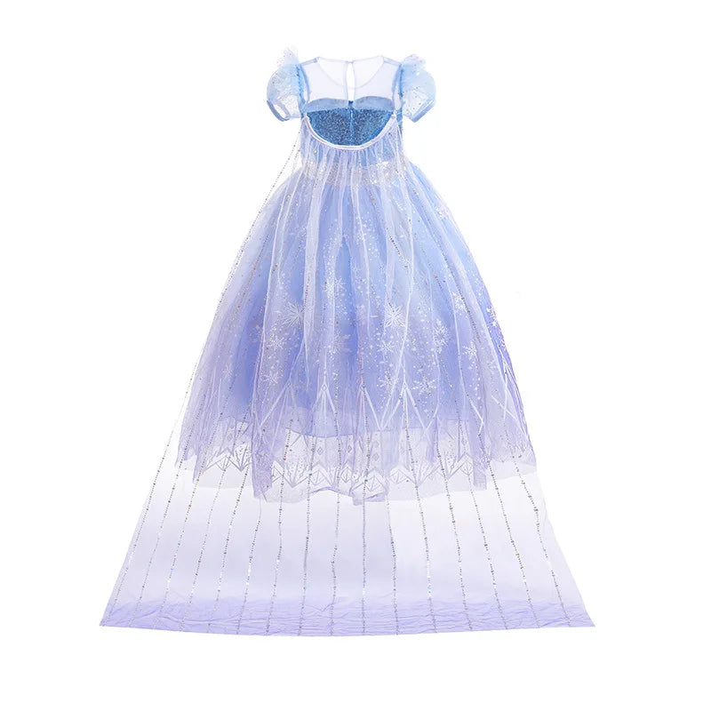 Disney Girl Elsa Role Playing Dress Light Up Kid Halloween Frozen Carnival Apparel Girls Birthday Cosplay Princess Glowing Dress