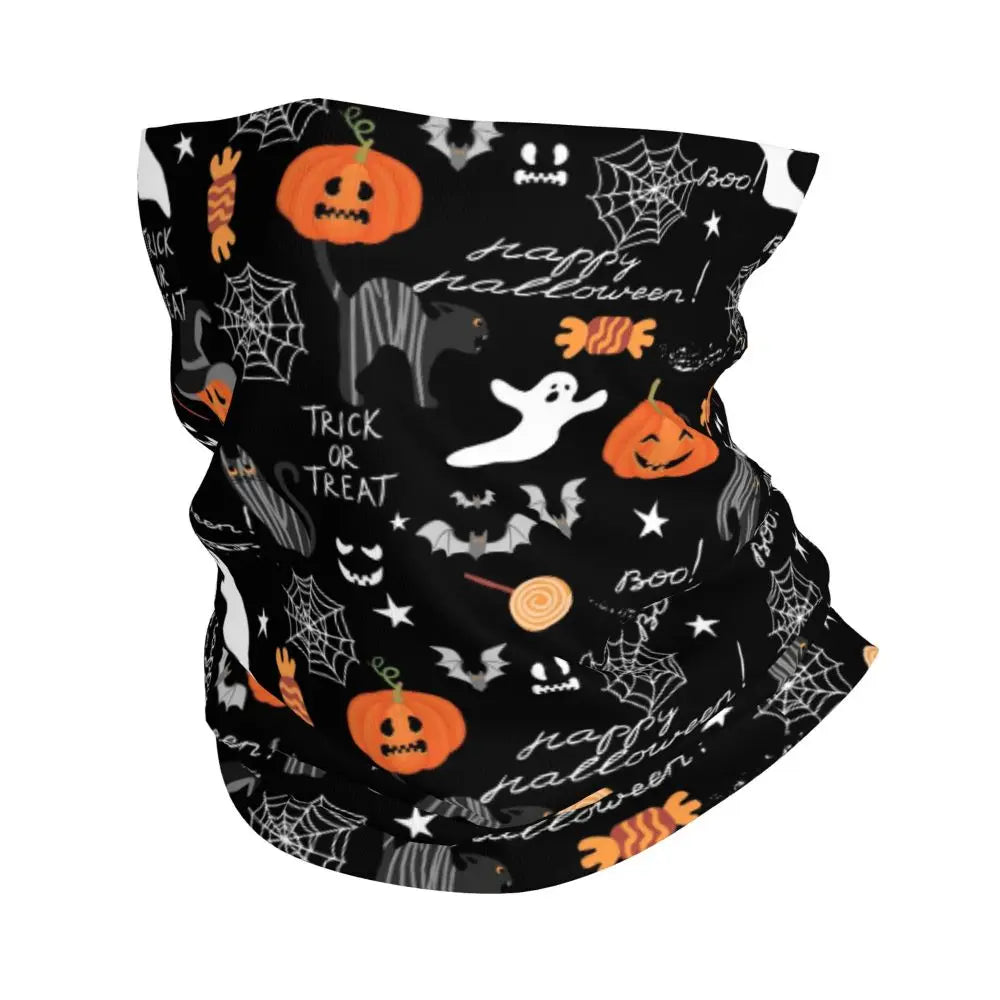 Custom Halloween Vampire Bats Winter Headband Neck Warmer Women Men Hiking Running Tube Scarf Face Bandana Gaiter