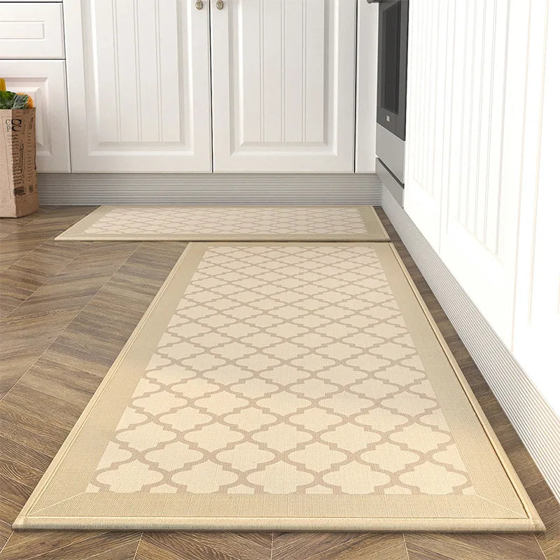 Rug Cotton and Linen Kitchen Mat Carpet Door Mat Rugs For Bedroom Water and 0il Absorbing Non-slip Dirt-resistant Waterproof