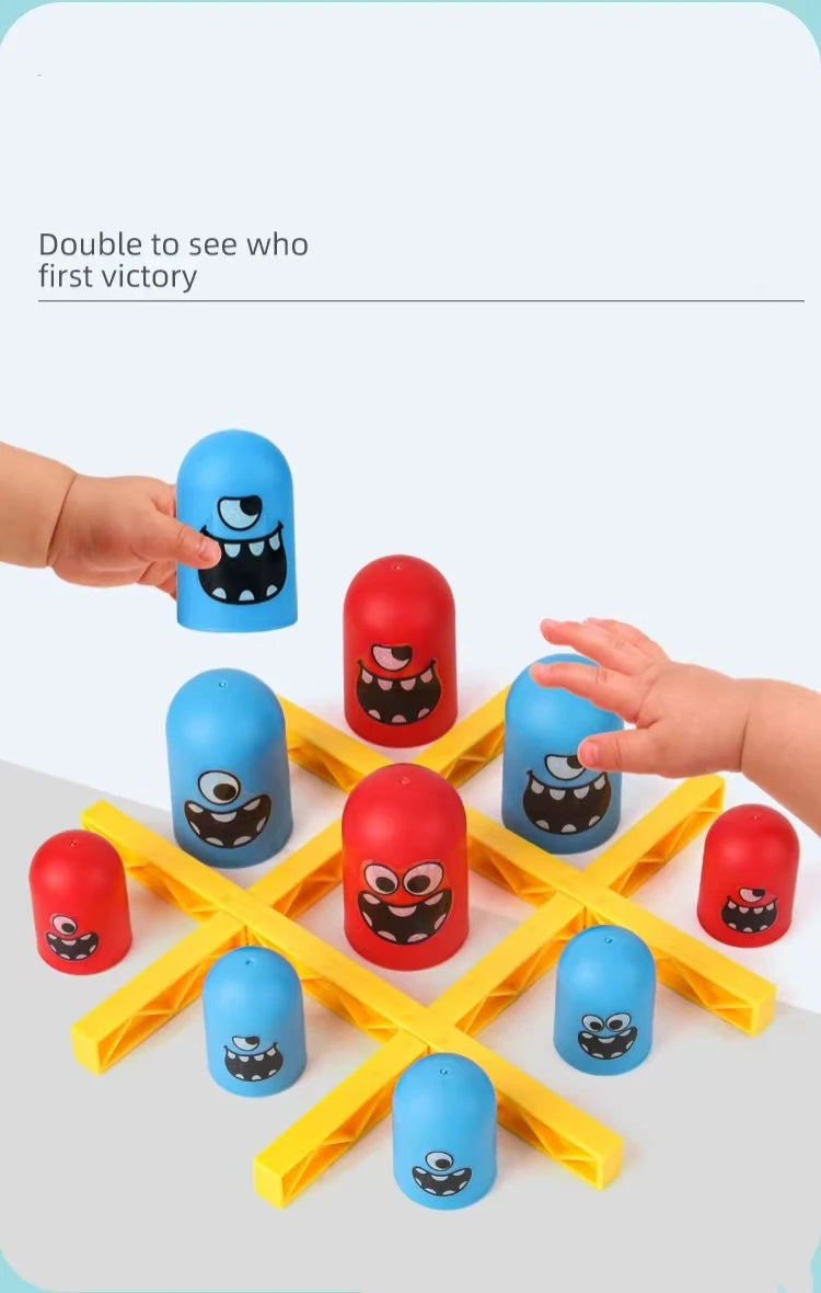 Tic Tac Toe Big Eat Small CartoonThinking Training Board Game Parent-Child Interactive Educational Toys For Kids Christmas Gifts
