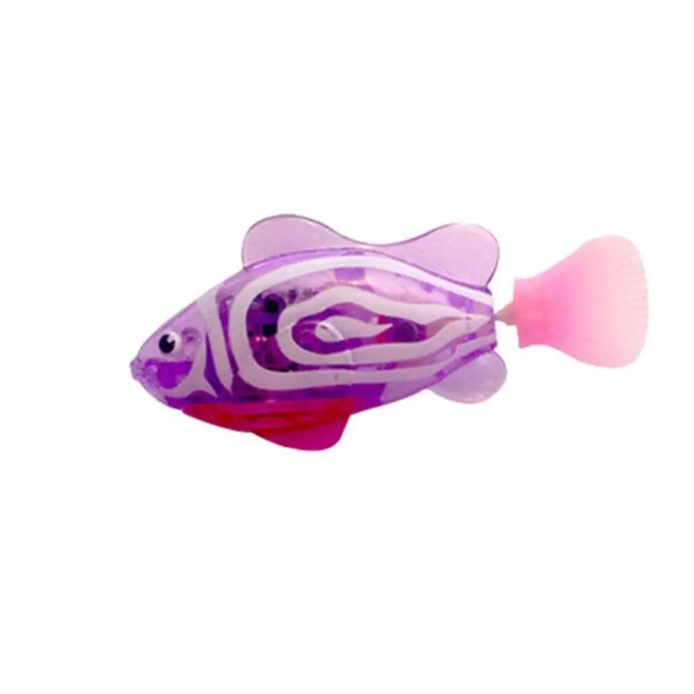 Baby Shower Toys LED Electric Simulation Fish With Light Water Swimming Fish Tank Ornaments Pet Playing Toys