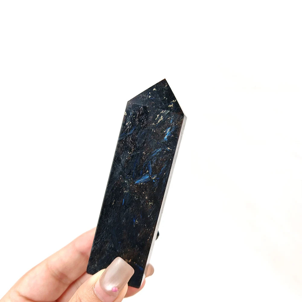 Astrophyllite Tetrahedron Natural Crystal Polishing Craft Crystal Shining Gemstone Meditation Energy Home Decoration Ornament