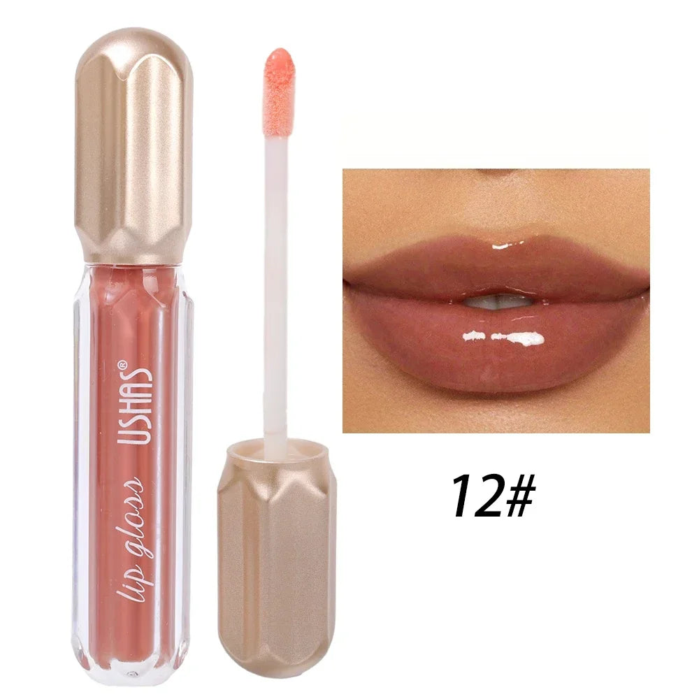 Glitter Pearlescent Lip Gloss Moisturizing Lasting Non-Stick Cup Sexy Shimmer Shine Red Liquid Lipsticks Women Makeup Cosmetics