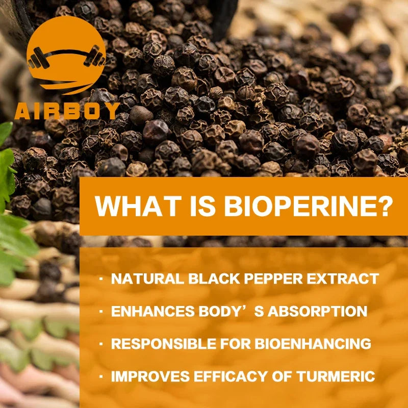 Turmeric Curcumin with Bioperine - Supports Arthritis Health, Antioxidants, Brain Cognition and Digestive Health