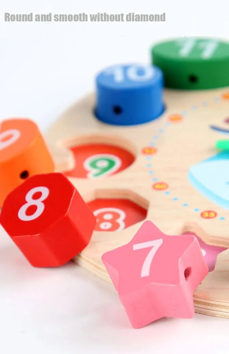 Montessori Wooden Toys for Babies 1 2 3 Years Boy Girl Gift Baby Development Games Wood Puzzle for Kids Educational Learning Toy