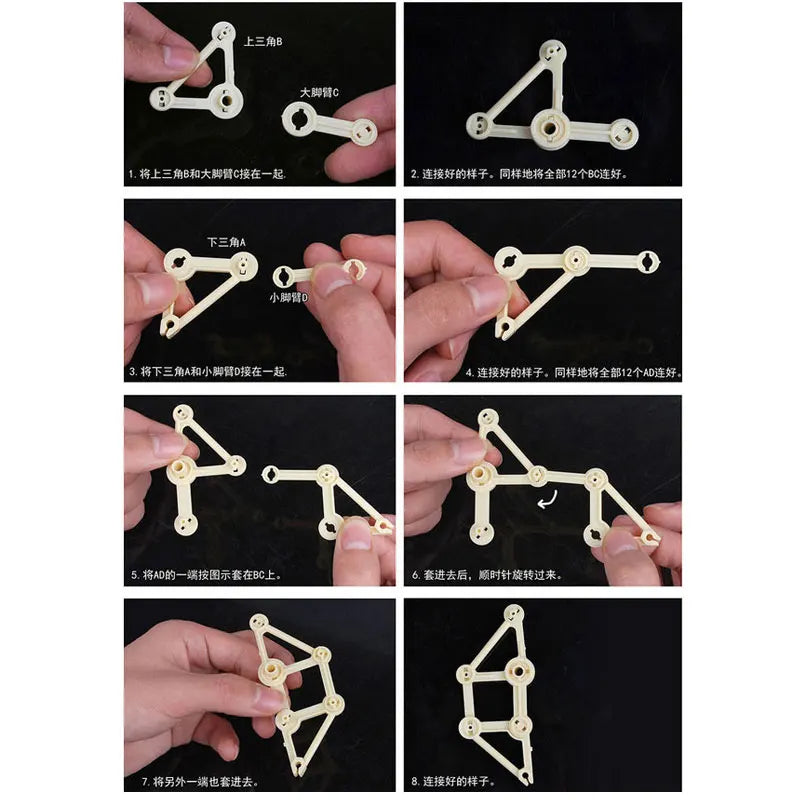 Child/Adult DIY Toy Hand-invented Robot Creative Wind Energy Powered Mechanical Puzzle Education Toys Gifts