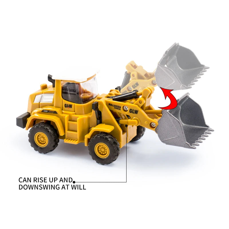 Toys for Boys Alloy Tractor Kids Excavator Bulldozer Miniature Crane Truck Model Diecast Farm Engineering Vehicle Children Gifts