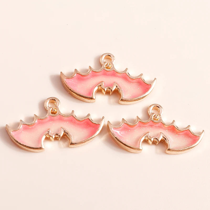 10pcs Enamel Halloween Skull Skeleton Charms Penants for Necklace Earrings DIY Bracelet Handmade Jewelry Accessories Findings