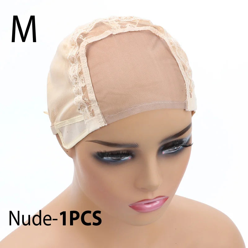 Lace Front Wig Cap For Making Wigs with Adjustable Strap Glueless Swiss Lace Net Weaving Cap to Make Wigs with Closures Frontals