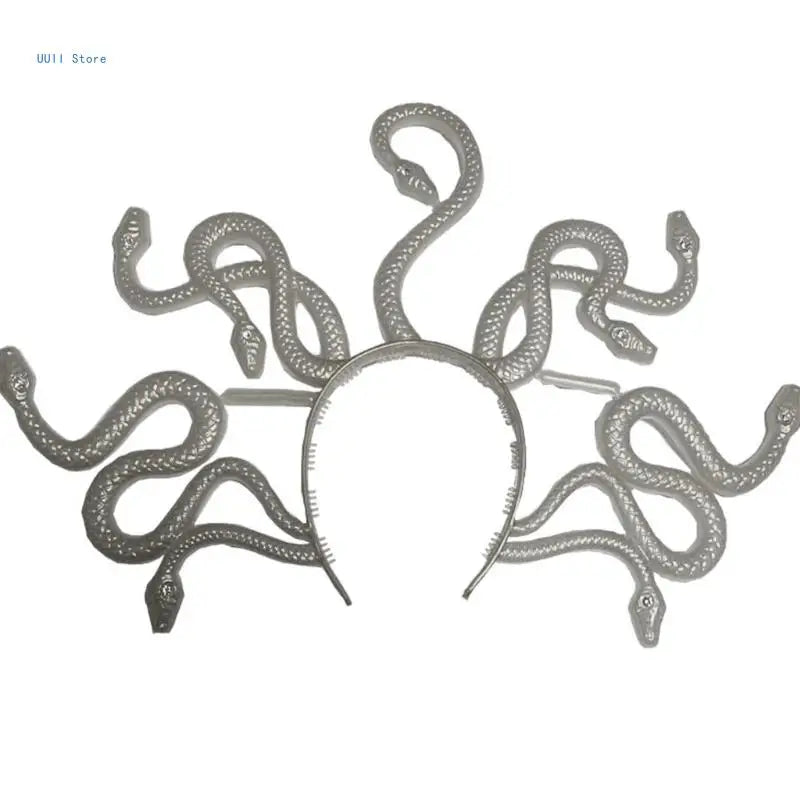 Head Hoop Headpiece Non-slip Halloween Queen Cosplay Snake Hair Hoop Headwear