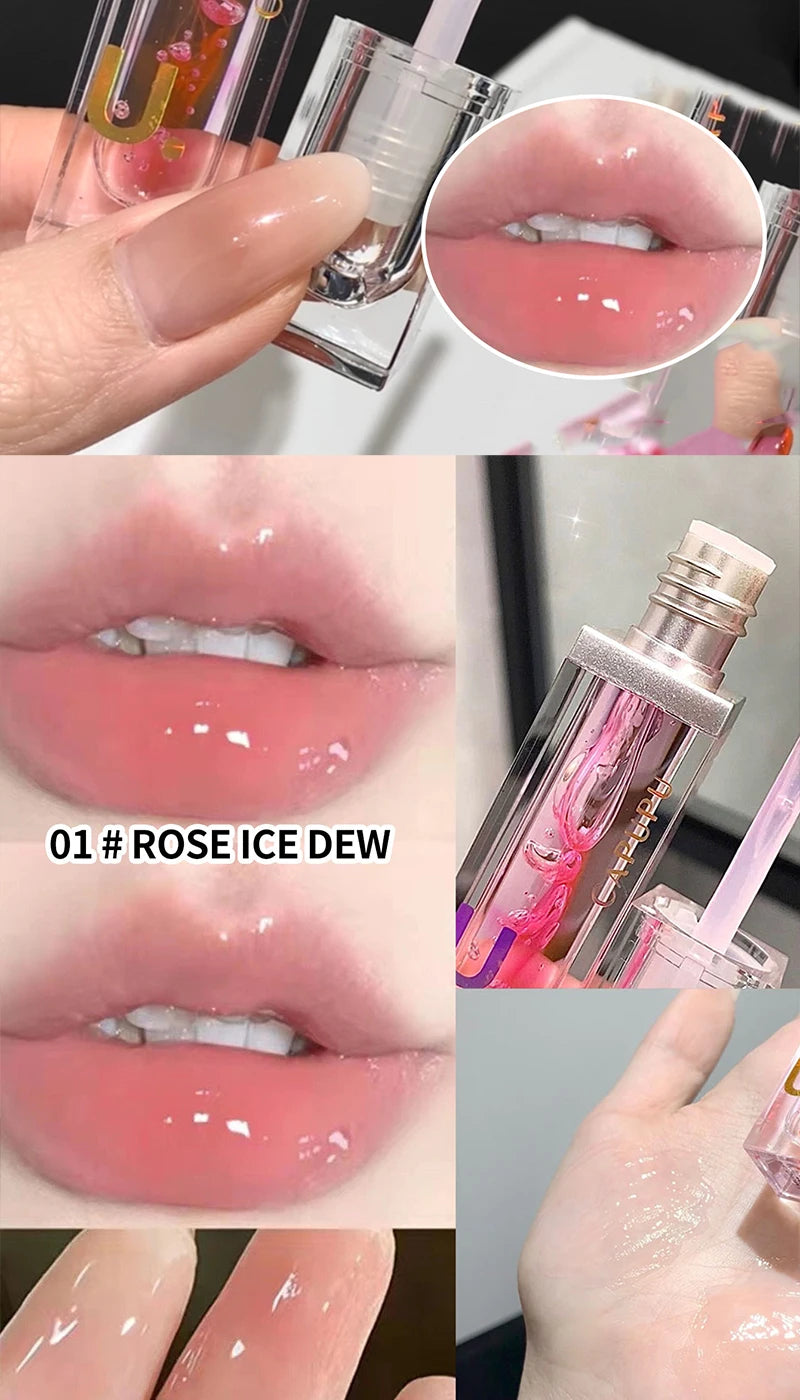 Lip oil Moisturizing Long-lasting Lip Gloss Transparent Fade Lip line Lipstick Base High appearance level beep lips