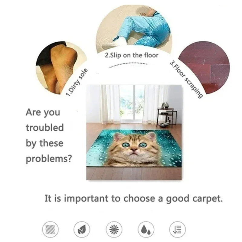 Doormat Non-slip Welcome Mat Sides Easy To Clean Floor Rugs Indoor Outdoor Home Decor Washable Rugs Area Rugs