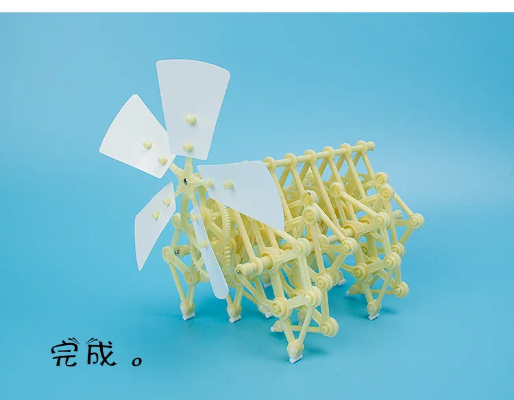 Child/Adult DIY Toy Hand-invented Robot Creative Wind Energy Powered Mechanical Puzzle Education Toys Gifts