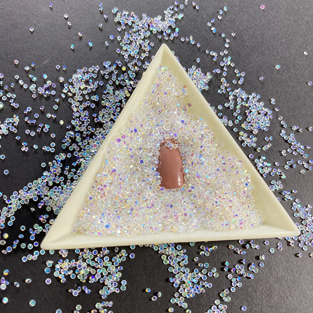 1440PCS Pixie Crystal&AB Nail Art Rhinestones Glitter DIY Crafts Manicure Glass Strass Jewelry Making Stones Beads For Clothing