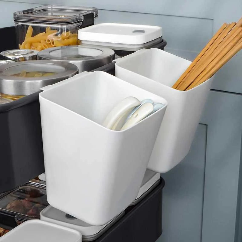 Household Back Hanging Plastic Storage Basket