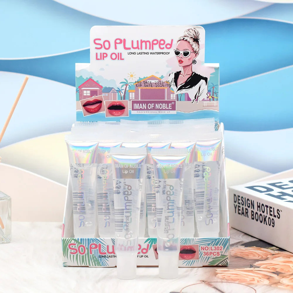 6Pcs Fruity Flavor Watery Glossy Lip Gloss Set Clear Lip Gel Hydrating Moisturizing Lip Gloss Women Lips Makeup Wholesale