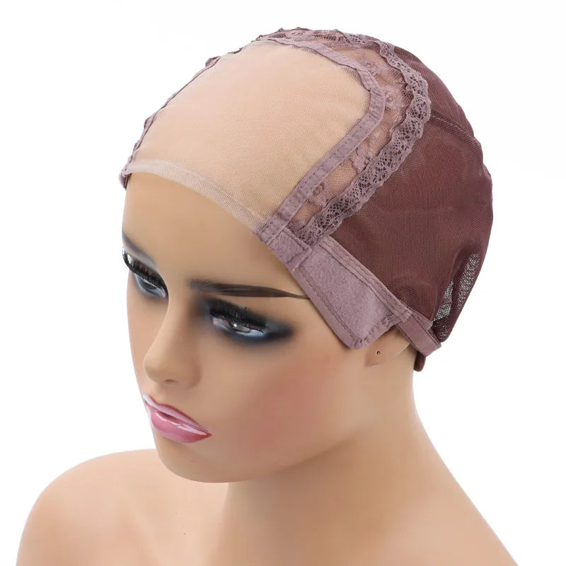 Lace Front Wig Cap For Making Wigs with Adjustable Strap Glueless Swiss Lace Net Weaving Cap to Make Wigs with Closures Frontals