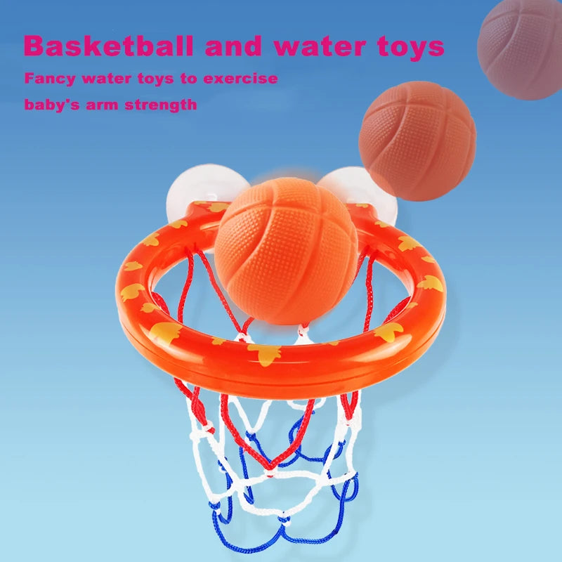 Baby Bath Toys Toddler Boy Water Toys Mini Shooting Basket Bathtub Water Play Set Shooting Basketball Hoop Play Water Game Toy