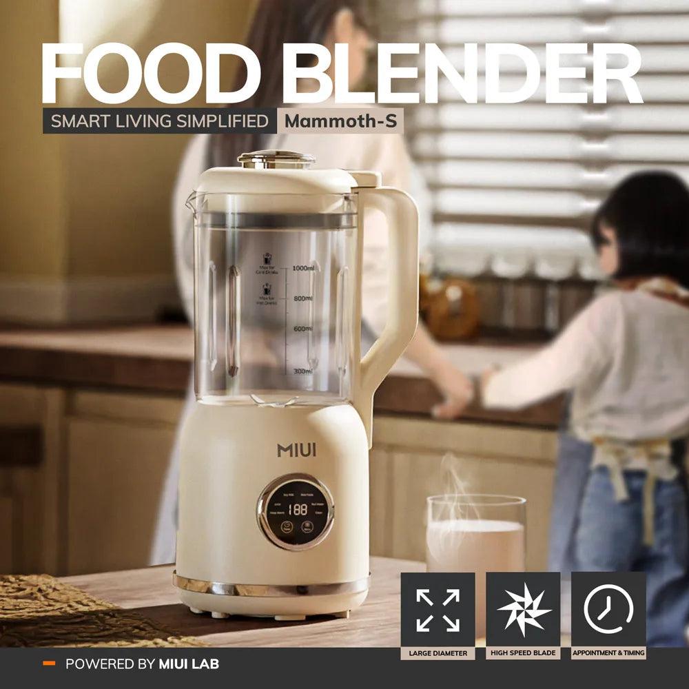 Food Blender, Multifunctional Hot & Cold Cooking Blender for Kitchen, 34oz./1L Smart Smoothie Blender with Self-Cleaning
