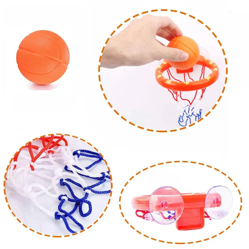 Baby Bath Toys Toddler Boy Water Toys Mini Shooting Basket Bathtub Water Play Set Shooting Basketball Hoop Play Water Game Toy