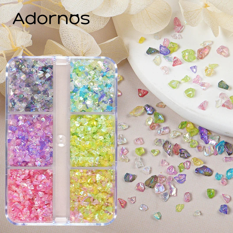 Irregular Crystal Broken Glass Stones Colorful 3D Epoxy Resin Mold Filling Crushed Stones Handmade DIY Resin Jewelry Accessories