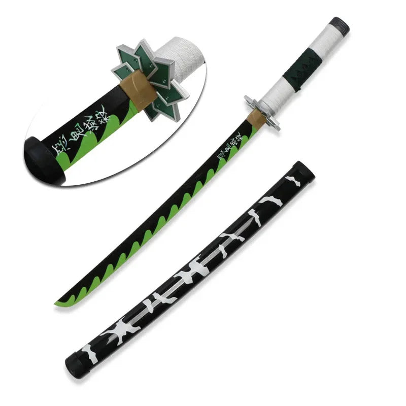 80cm Demon Slayer Katana Sanemi Kyoujurou Anime Toy Sword Role-playing Weapons Halloween Gifts Original Pattern 1:1 Restoration