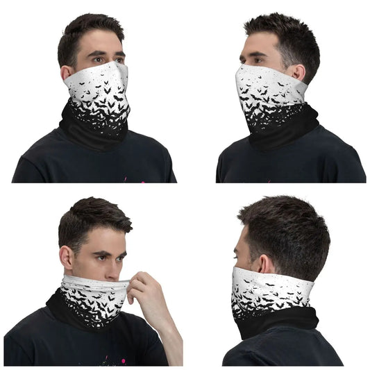 Custom Halloween Vampire Bats Winter Headband Neck Warmer Women Men Hiking Running Tube Scarf Face Bandana Gaiter