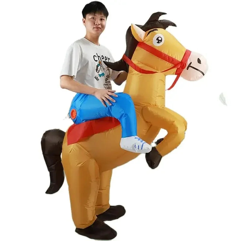 Inflatable Toys Jazz Horse Inflatable Suit Costume Halloween Show Costume Funny Animal Ride Walking Costume Christmas Present
